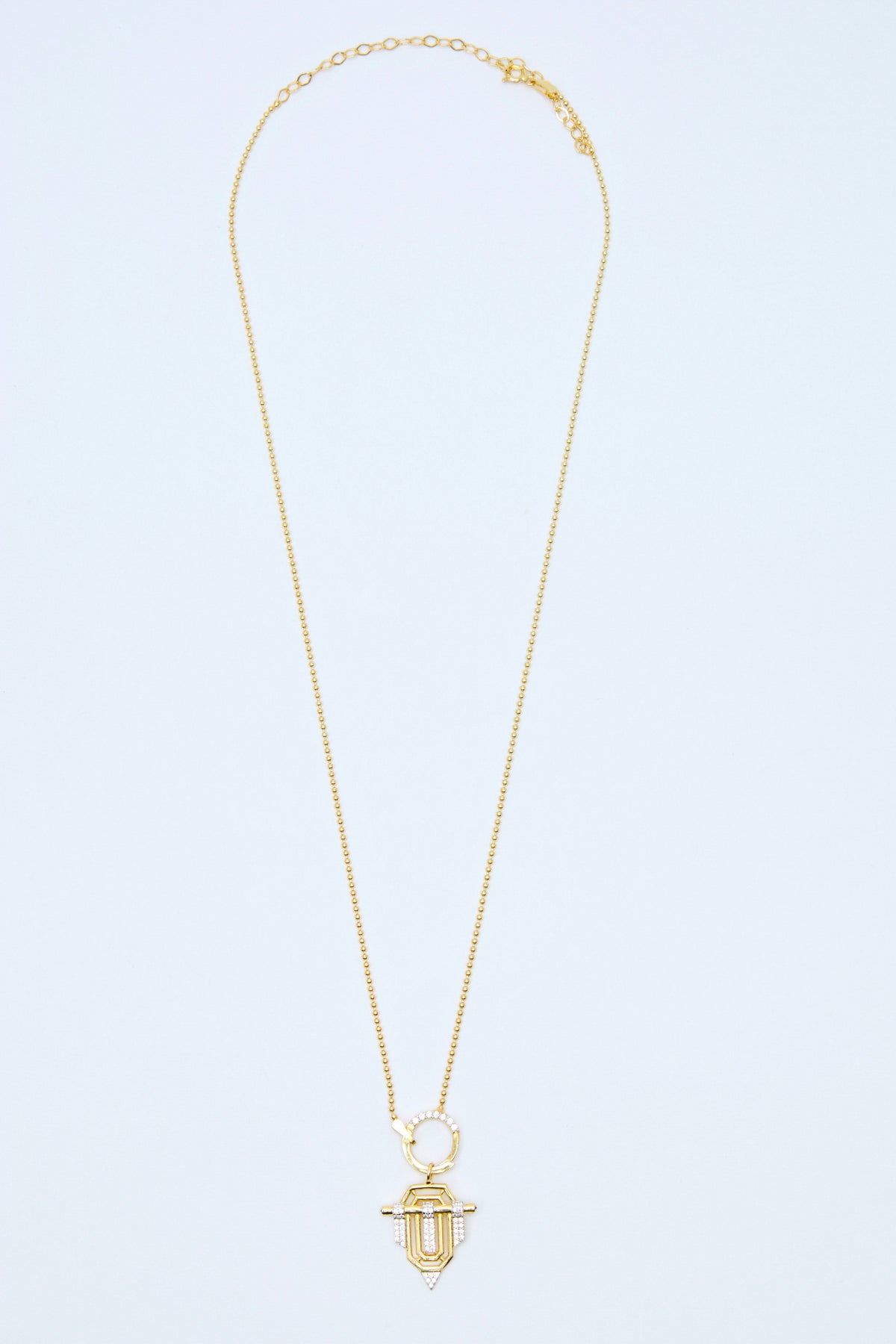 Serena 925 Sterling Silver 18k Gold Plated Zirconia Necklace