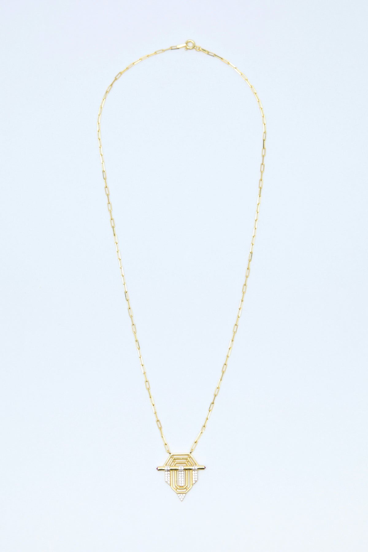 Selene 925 Sterling Silver 18k Gold Plated Zirconia Necklace