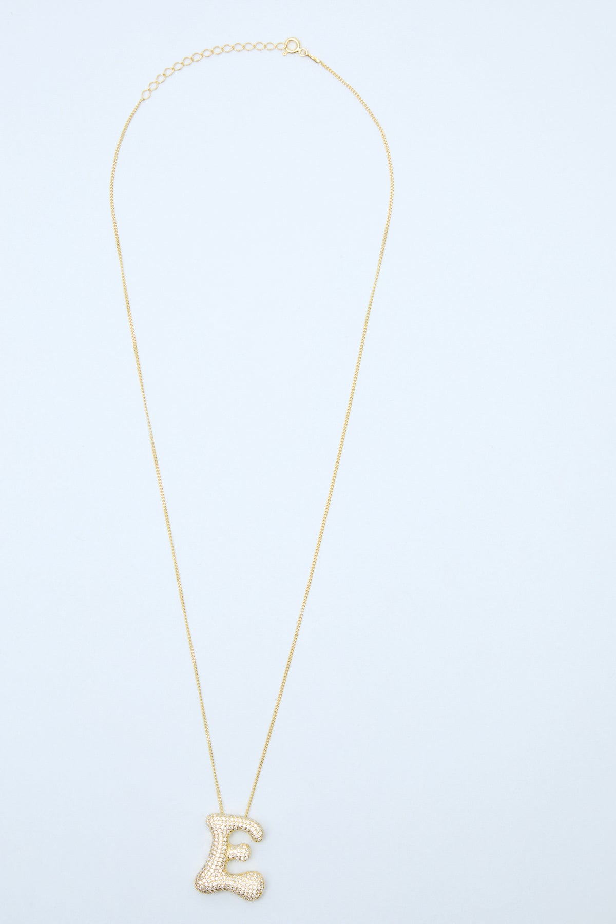 Voila 925 Sterling Silver 18k Gold Plated  Letter Necklace