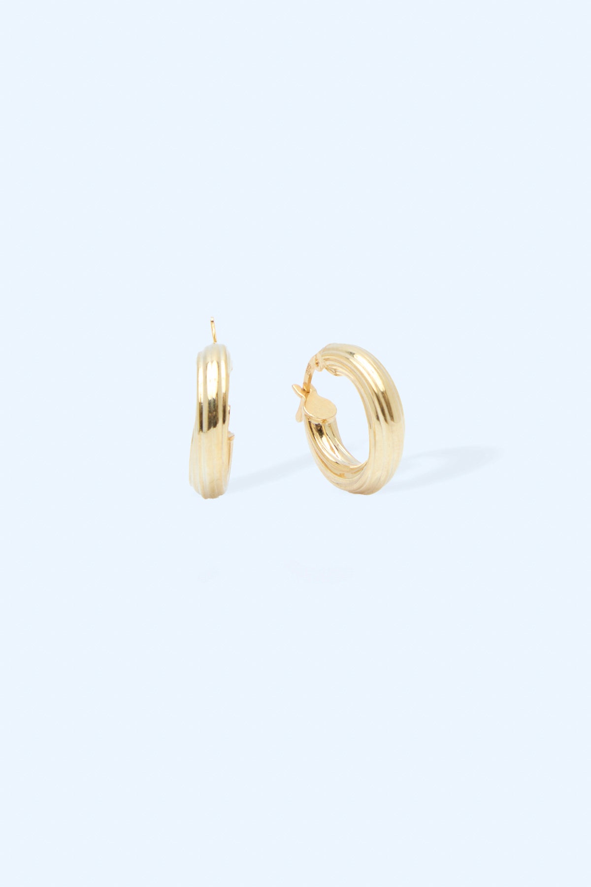 Muse 925 Sterling Silver 18k Gold Plated Mini Twist Hoop Earrings