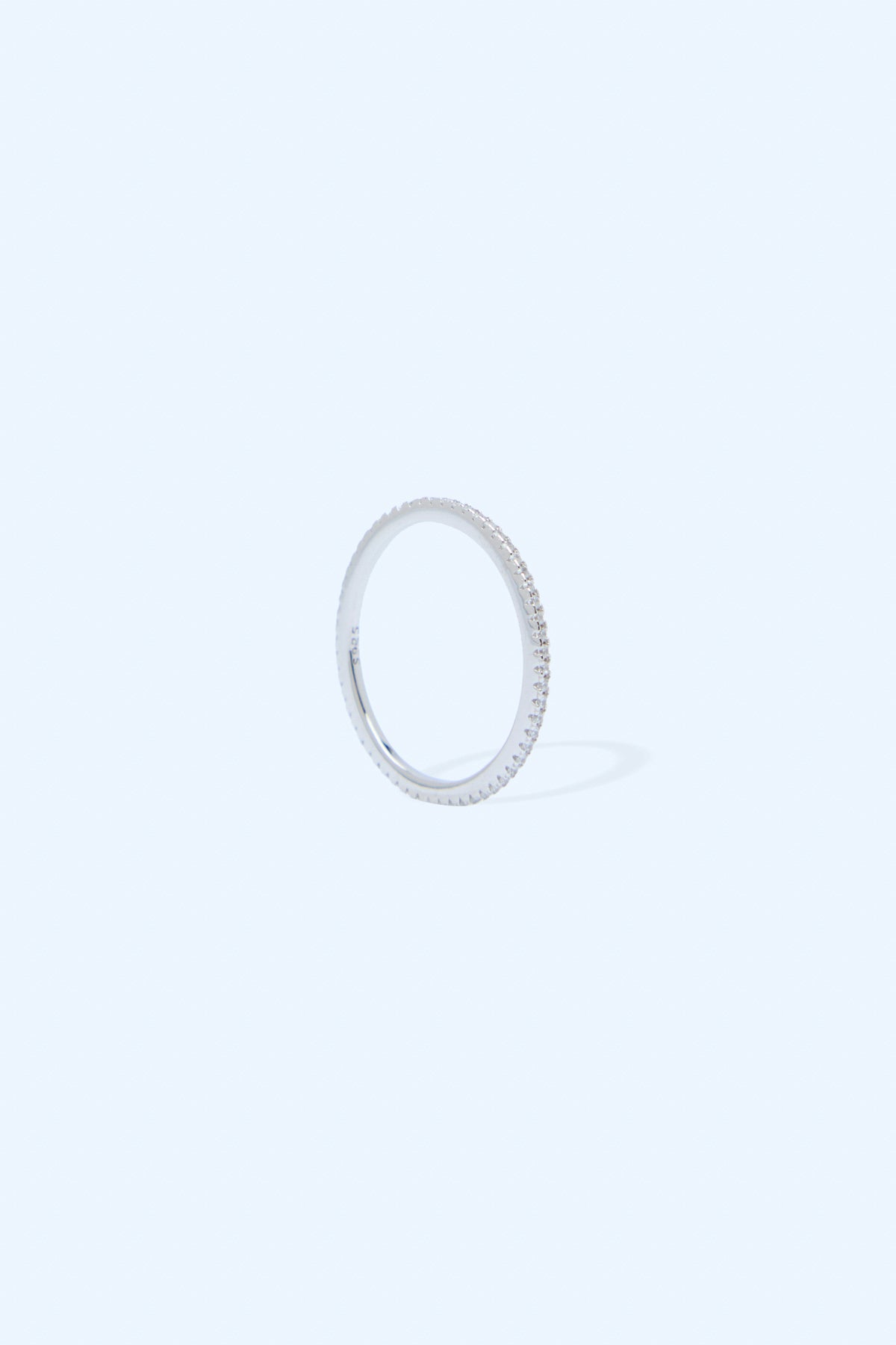 Pure 925 Sterling Silver Zirconium Eternity Ring