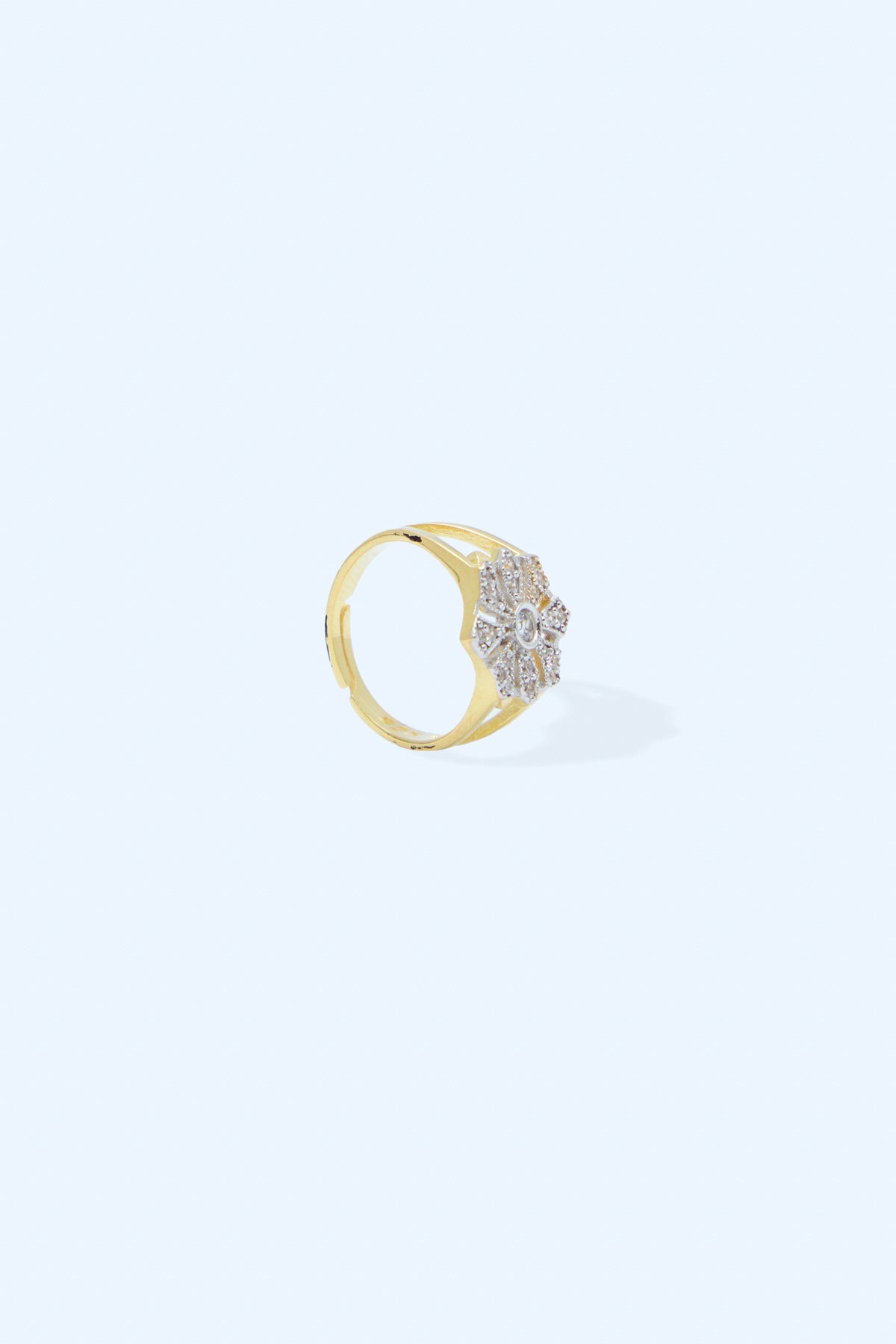 Florin 925 Sterling Silver 18k Gold Plated Ring