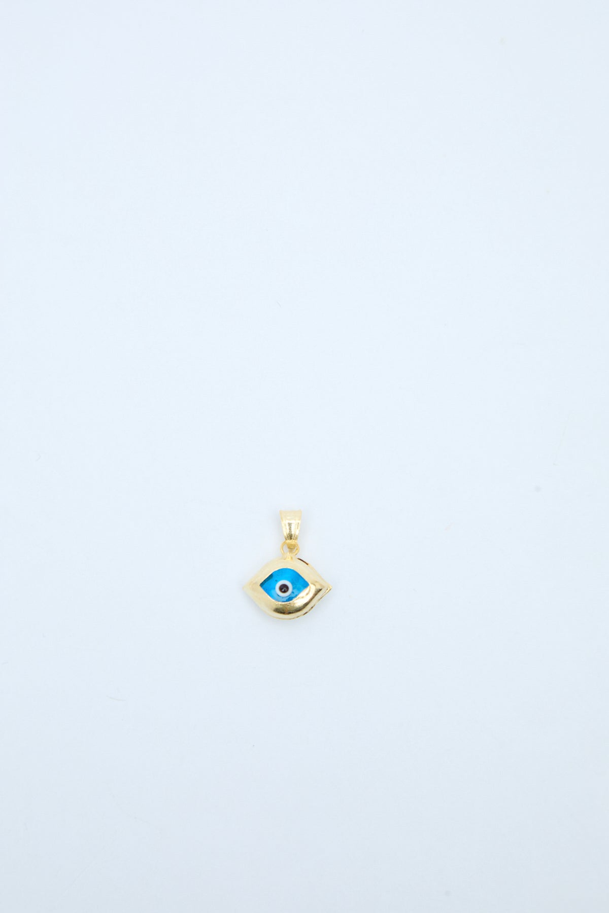 Sisy 925 Sterling Silver 18k Gold Plated Oval Evil Eye Bead Pendant