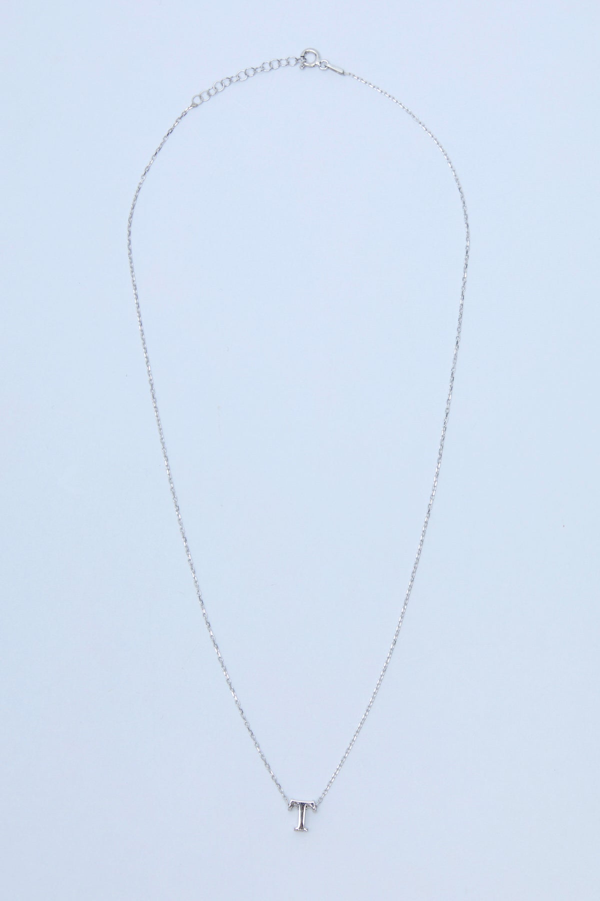 Art 925 Sterling Silver Curvy Minimal Letter Necklace