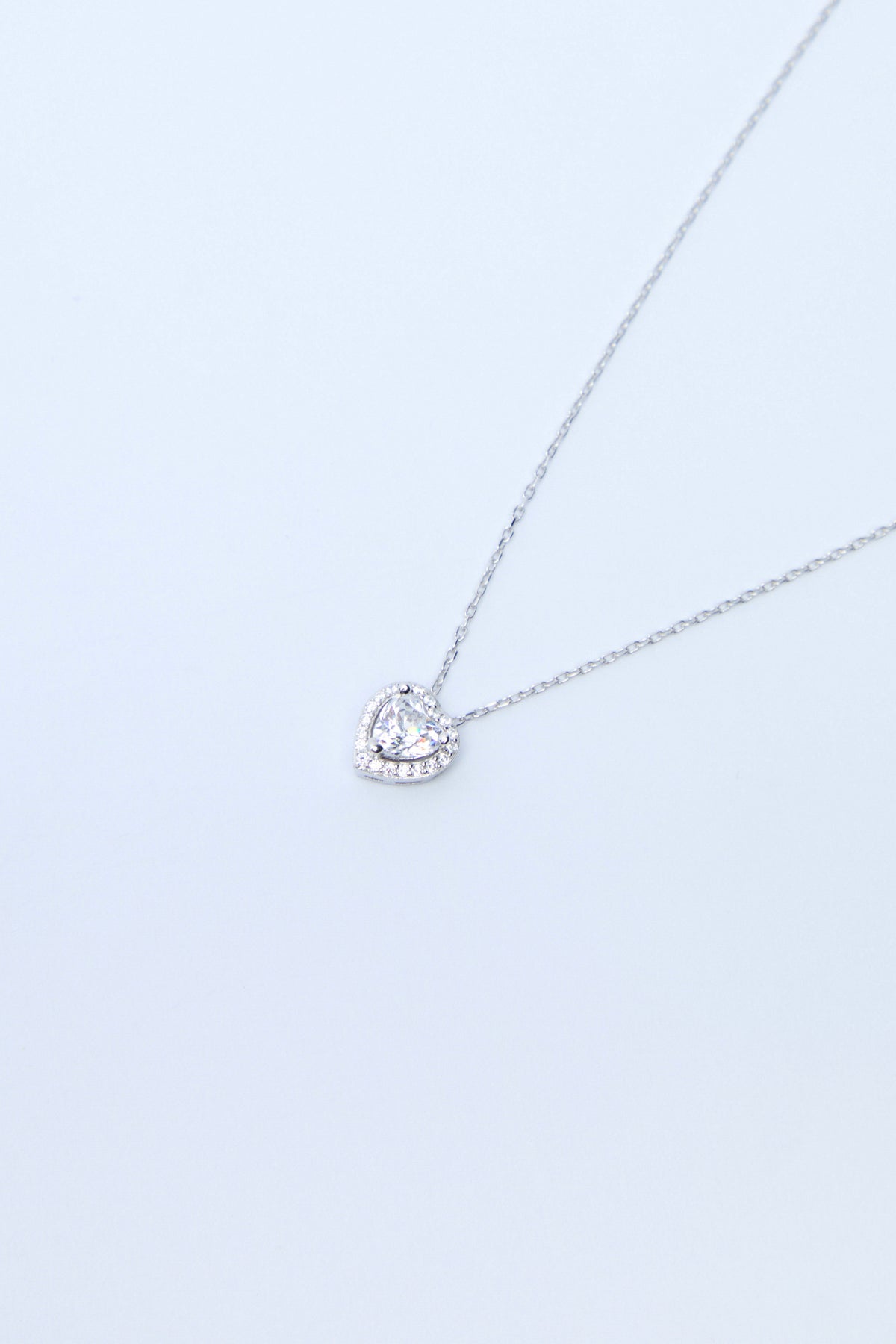 Orla 925 Sterling Silver Swarovski Heart Necklace