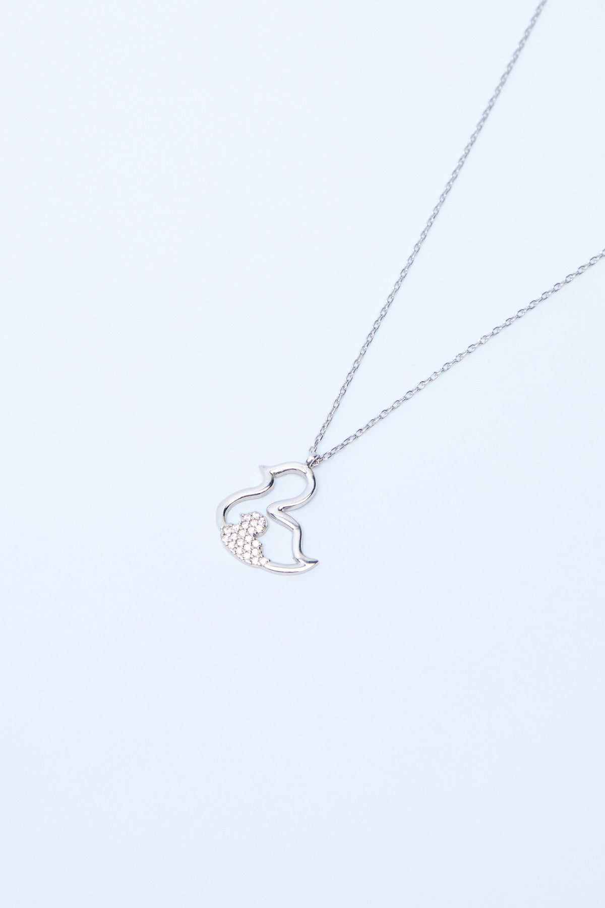 Wilfa 925 Sterling Silver Swarovski Duck Figure Necklace