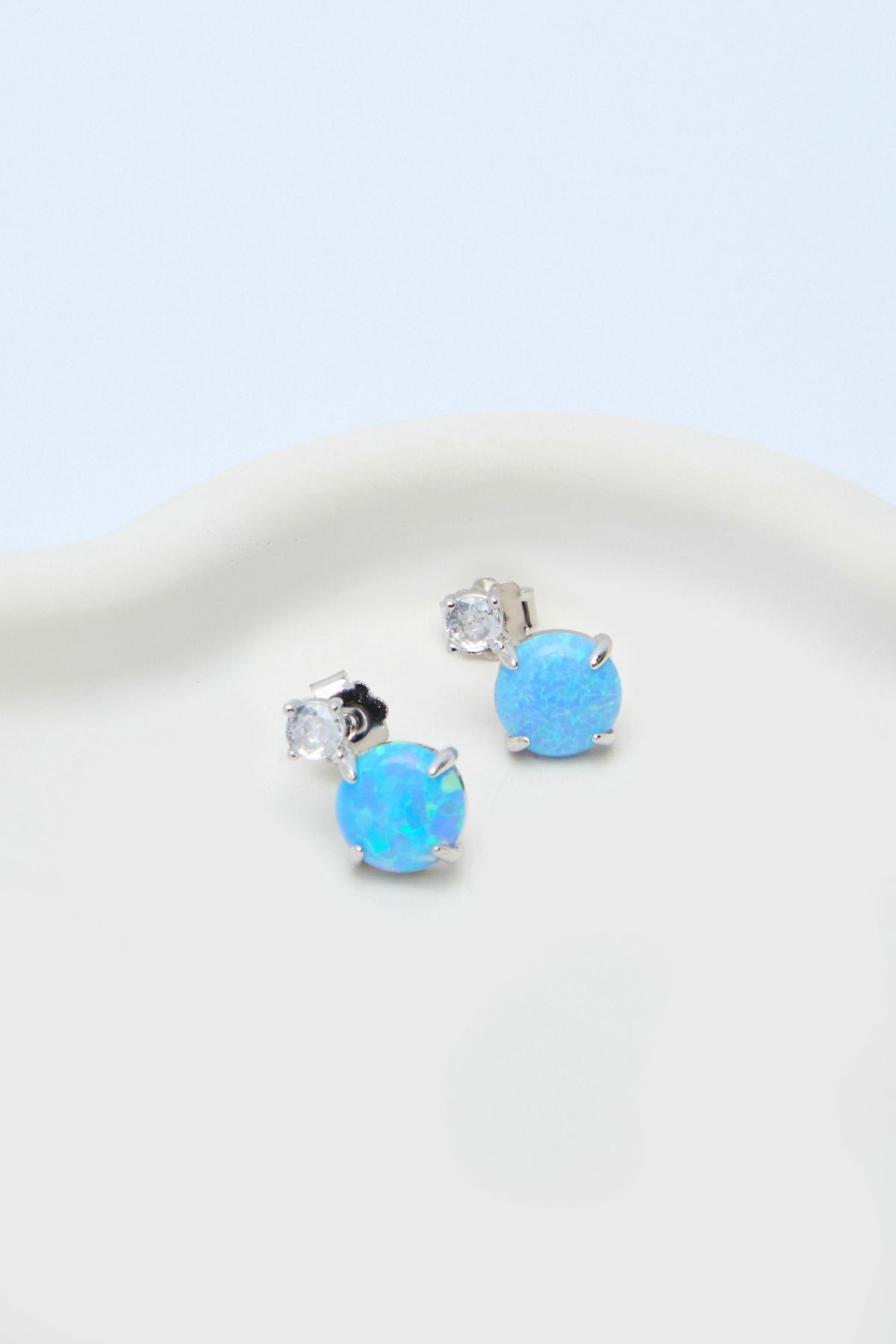 Sable 925 Sterling Silver Opal Earrings